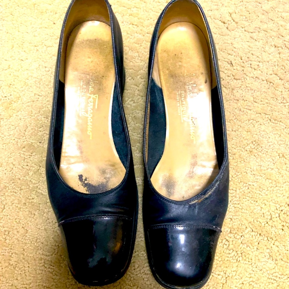 Salvatore Ferragamo  Womens Wedge Dress Shoe Size 9 in box good condition